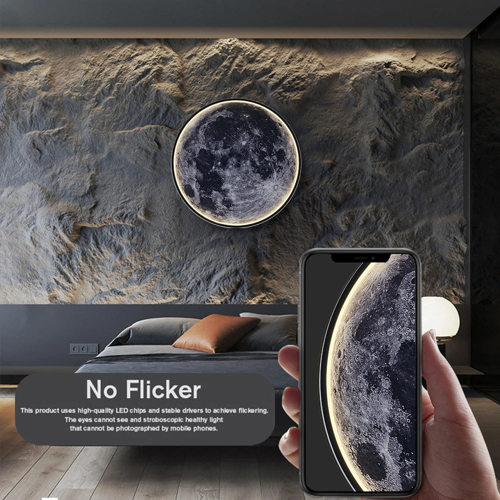 Moon Wall Light 3D Mural Earth Wall Light