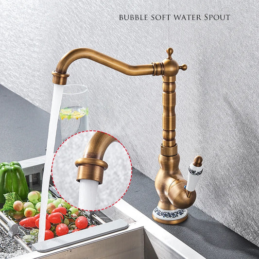 Elegant Crane Antique Basin Faucet