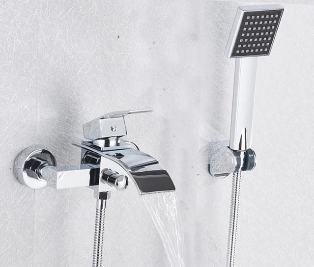 Chrome Waterfall Bathroom Batutub Faucet