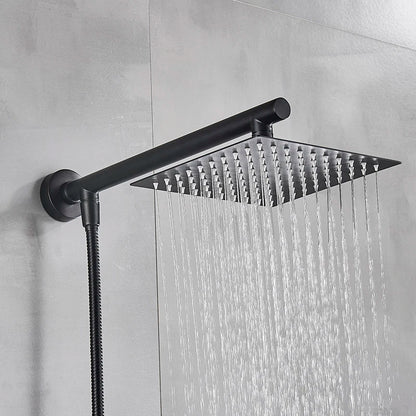 Ultra-thin Wall Mount Rainfall Shower Head With 16inch Stainless Steel Shower