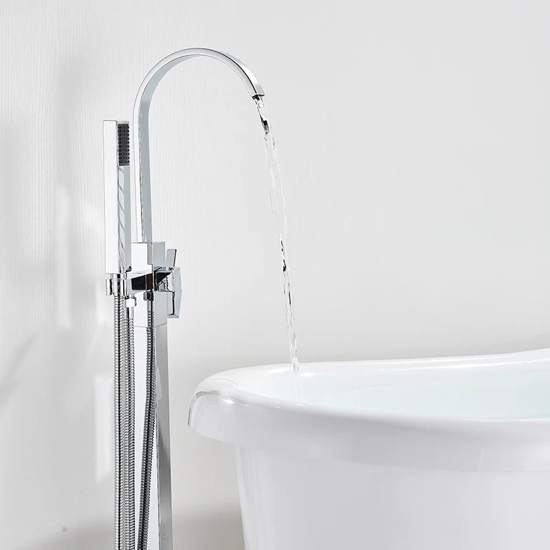 Free Standing Tub Chrome Bathtub Shower Faucet