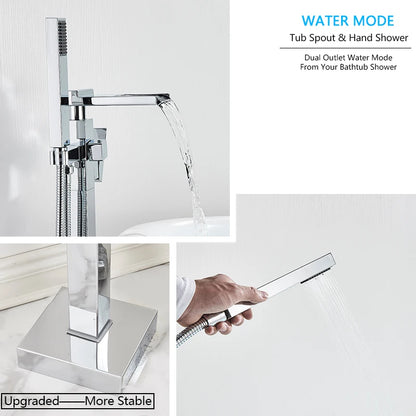 Free Standing Tub Chrome Bathtub Shower Faucet