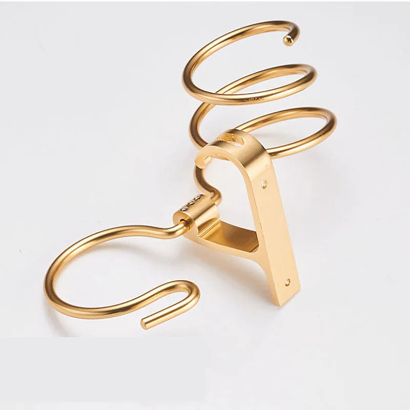 Wall Mount Bathroom Hair Dryer Holder With Cup