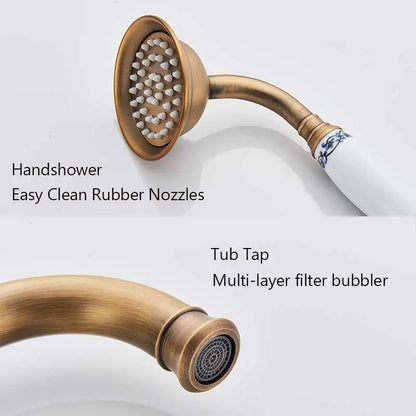Antique Brass Bathtub Shower