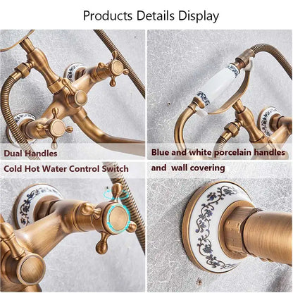 Antique Brass Bathtub Shower