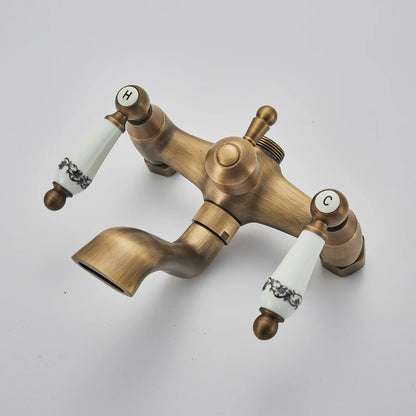 Antique Brass Shower Faucet Set