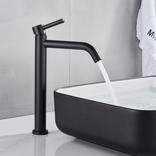 Black Mixer Water Hot Cold Basin Faucet