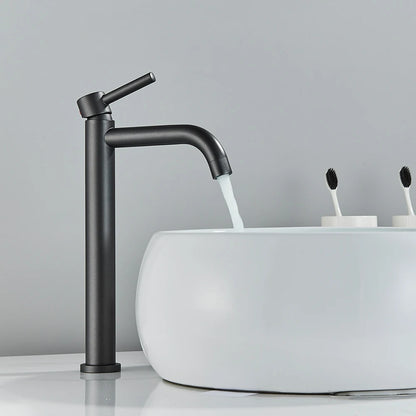 Black Mixer Water Hot Cold Basin Faucet