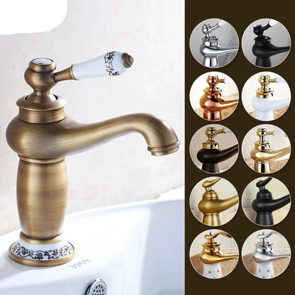 Antique Bronze Bathroom Washbasin Faucet