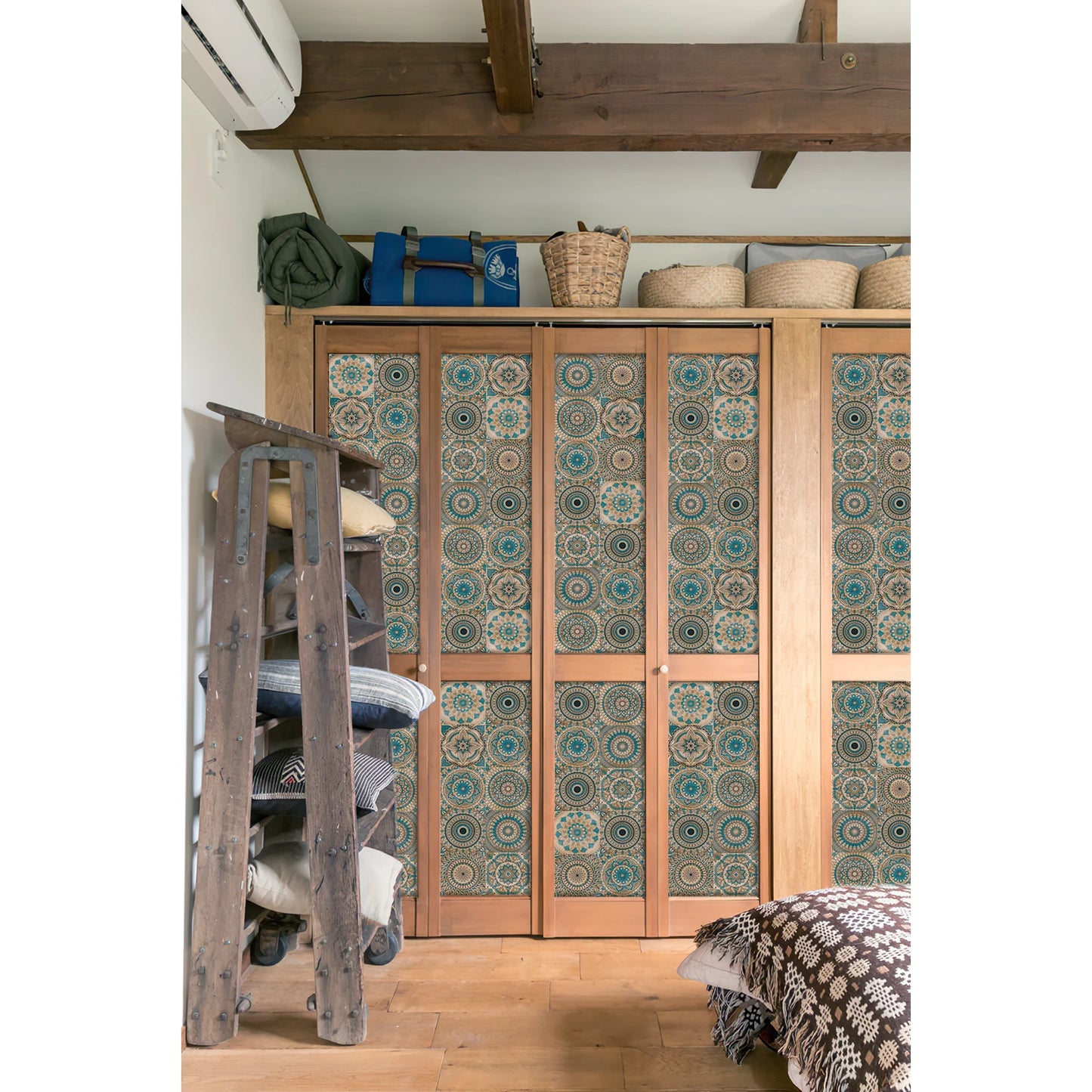 Light Color Tiles Wall Stickers  Waterproof Self-adhesive