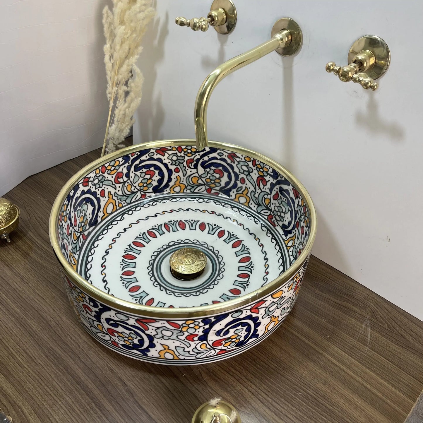 Handmade Wash Basin - High Quality Porcelain Ceramic, Scratch and Stain Resistant, Multiple Colors, Traditional Craftsmanship