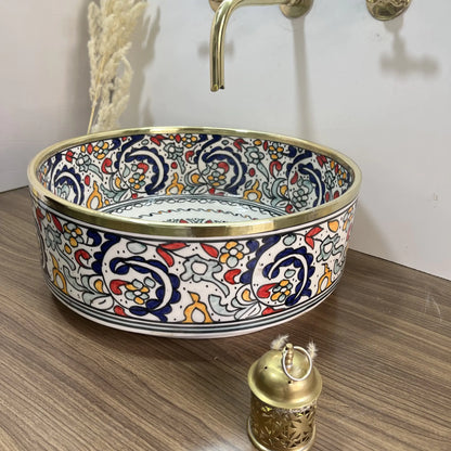 Handmade Wash Basin - High Quality Porcelain Ceramic, Scratch and Stain Resistant, Multiple Colors, Traditional Craftsmanship