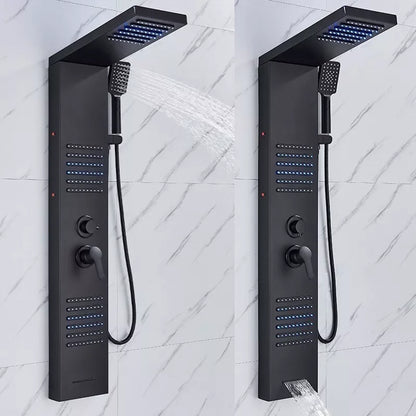 Matte Black LED Shower Panel
