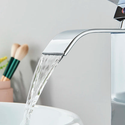 Waterfall Chrome Bathroom Basin Faucet