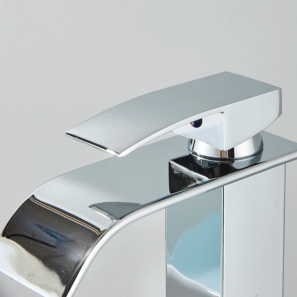 Waterfall Chrome Bathroom Basin Faucet