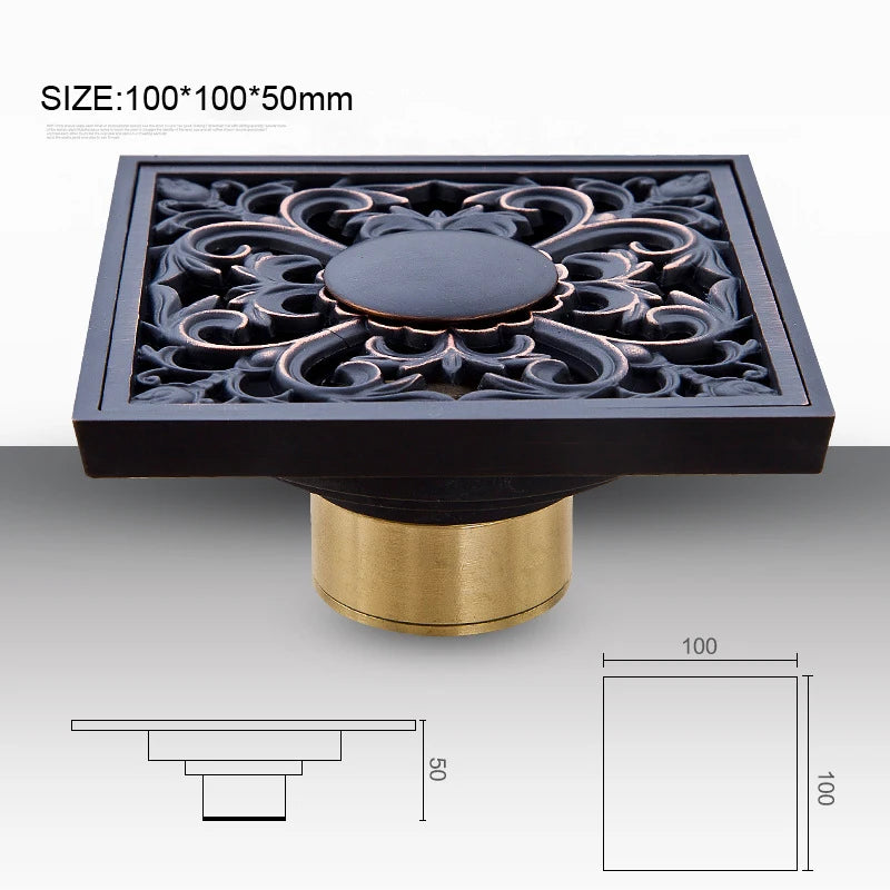 Black Anti-odor 10cm Floor Drain