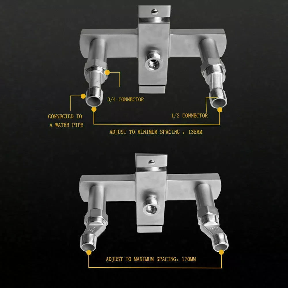 Wall Mounting  Cold and Hot Shower Bathtub  Faucet