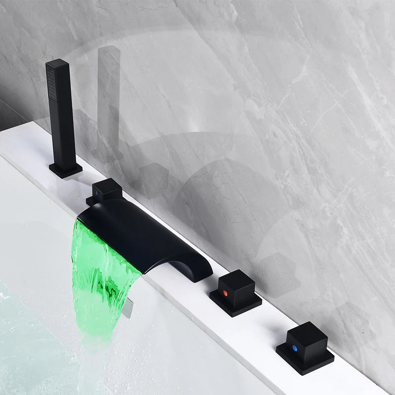 LED Waterfall  Bathtub Faucet
