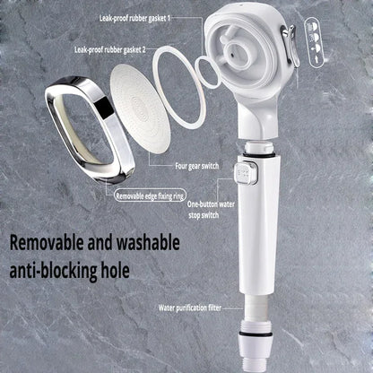 High Pressure Shower Head Water Saving with waterfilter