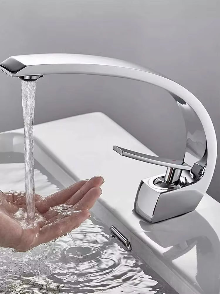 Deck Mounted Cold and Hot Basin Faucet