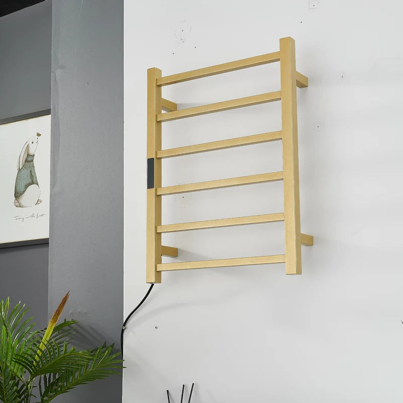 Bathroom Gold Electric Towel Rail