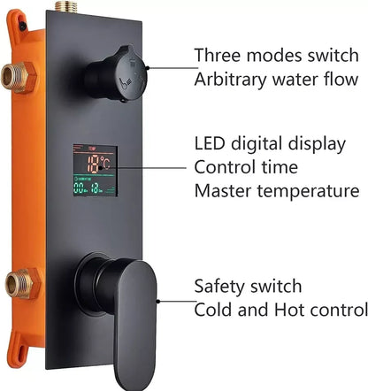 Black Shower Faucet Kit