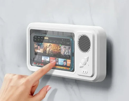 Shower Phone Holder with Bluetooth Speaker for Shower Bathroom