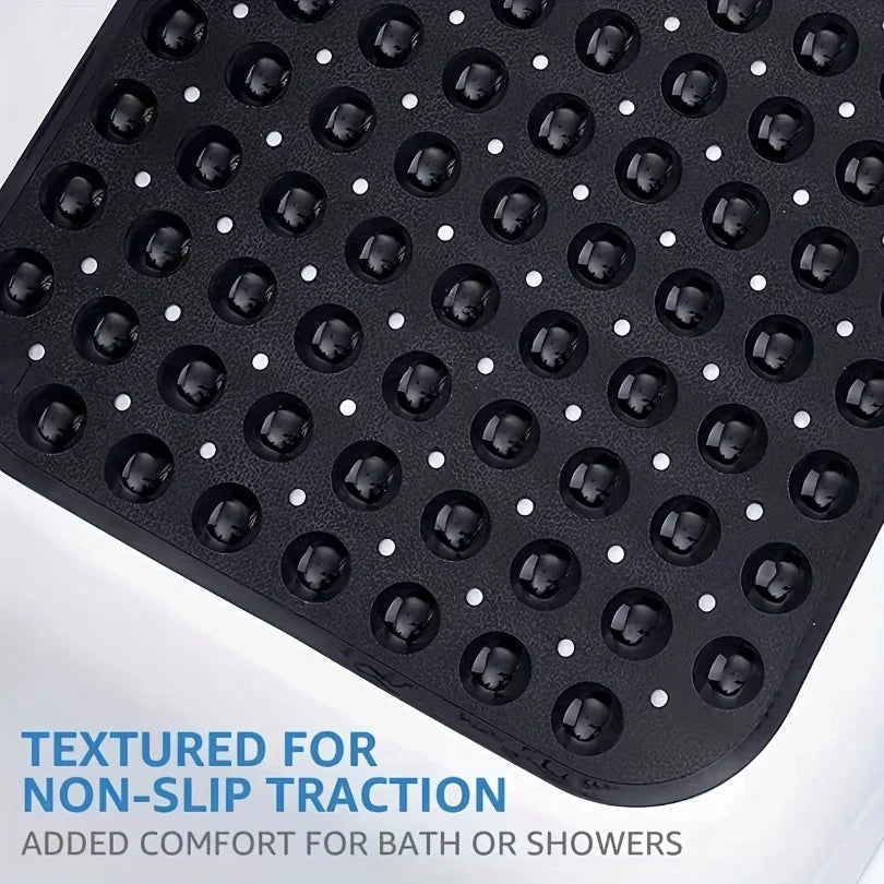 non-slip bathtub mat shower mat  with drain holes and suction cups machine washable household bathroom shower carpet bathroom