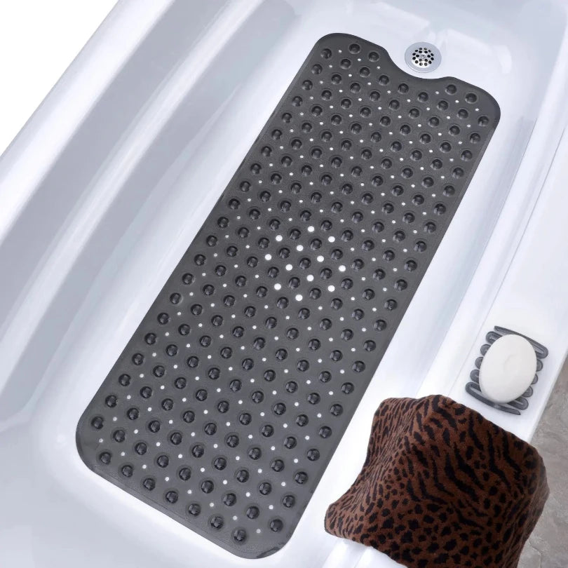 non-slip bathtub mat shower mat  with drain holes and suction cups machine washable household bathroom shower carpet bathroom