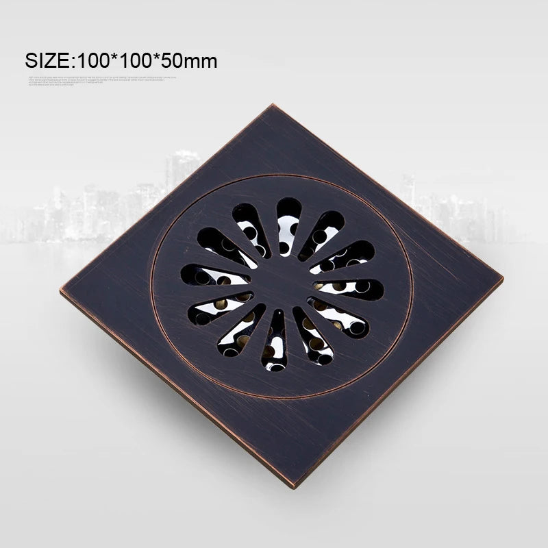 Black Anti-odor 10cm Floor Drain