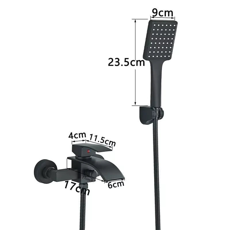 Wall Mounting  Cold and Hot Shower Bathtub  Faucet