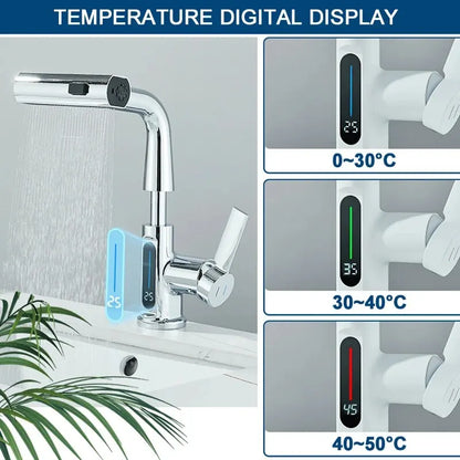 Temperature Digital Display Basin Faucet