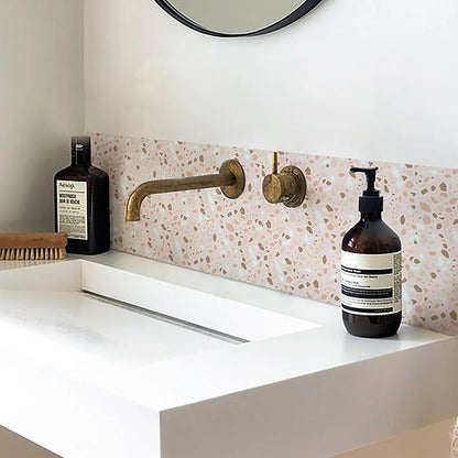 Pink Matte Wall Tile Sticker Peel and Stick