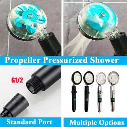 LED Digital Temperature Display Shower Head