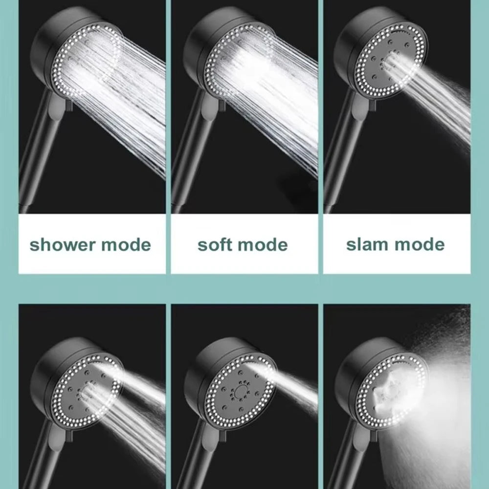 8 Mode Shower Head Water Saving High Pressure