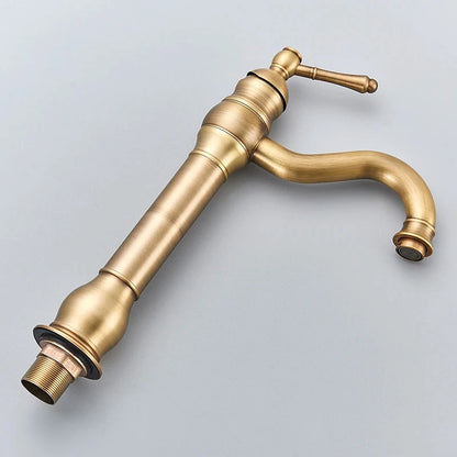 Antique Brass Basin Faucet Bathroom
