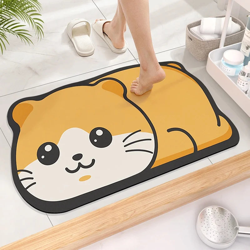 Cute Diatom Super Absorbent Bathroom Mat