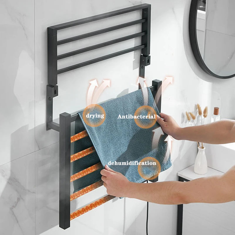 Electric Heating Towel Rack Digital Display