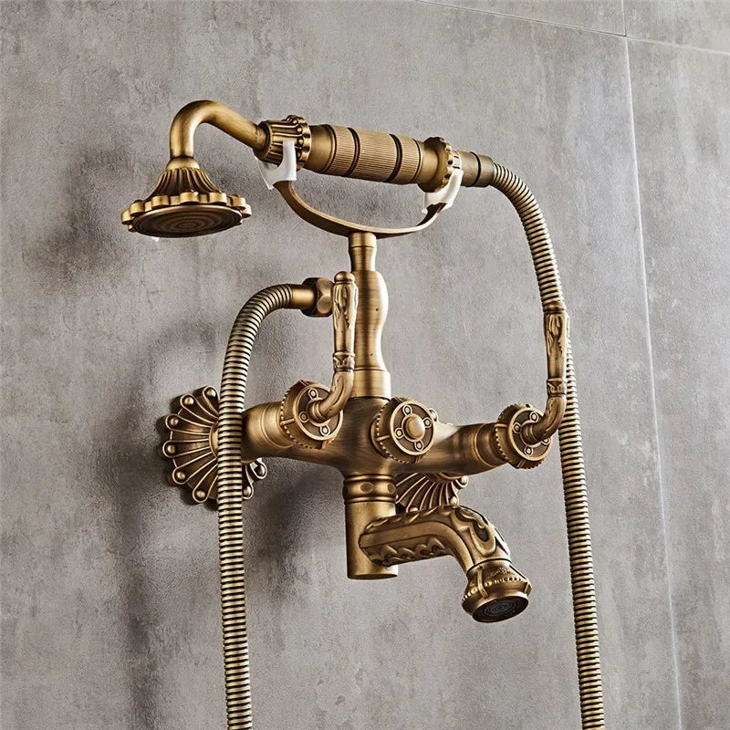 Antique Bathtub Shower Set Wall Mounted