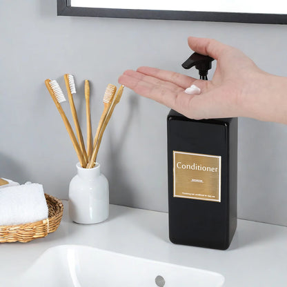 Refillable Shampoo and Conditioner Bottle Dispenser