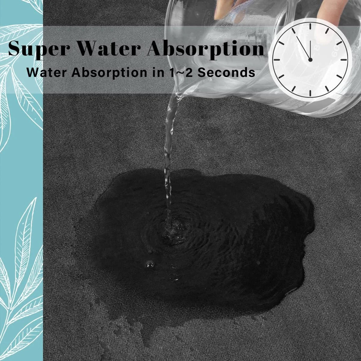 Super anti slip coral velvet bathroom floor mat