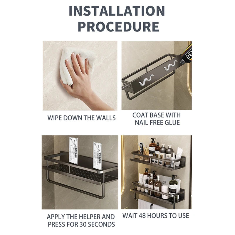 Bathroom Shelf Makeup Storage Organizers