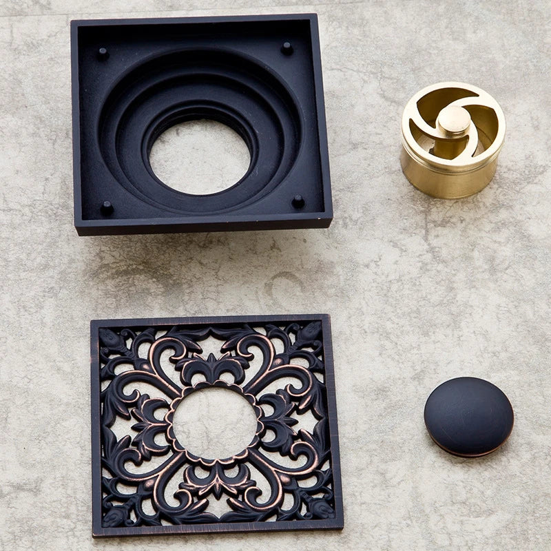 Black Anti-odor 10cm Floor Drain