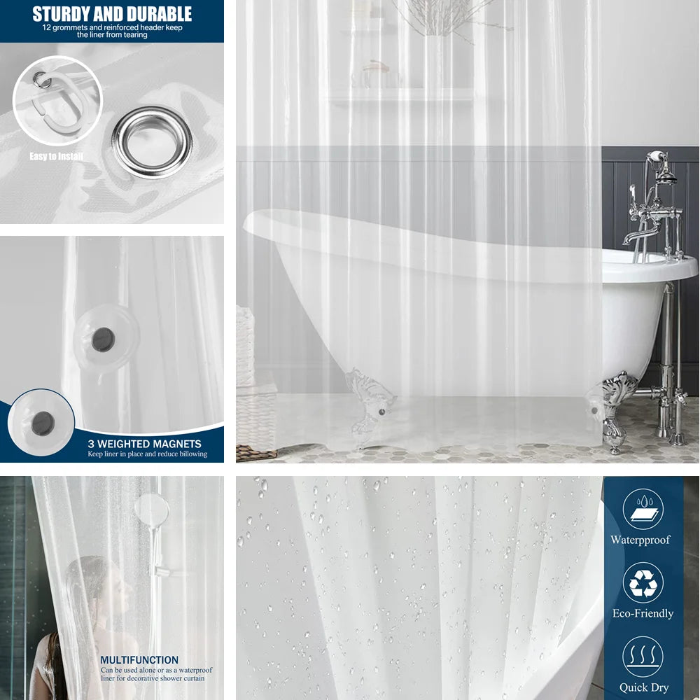 Clear Shower Curtain Waterproof