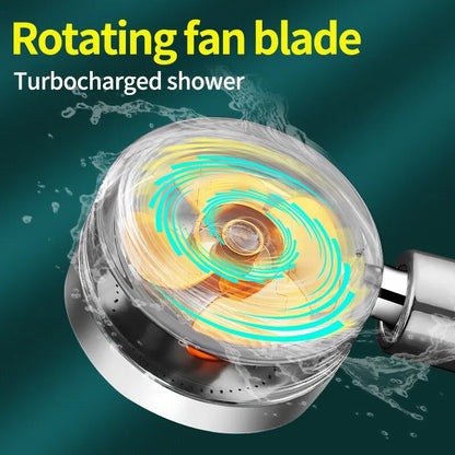 Propeller Shower Head Rainfall High Preassure