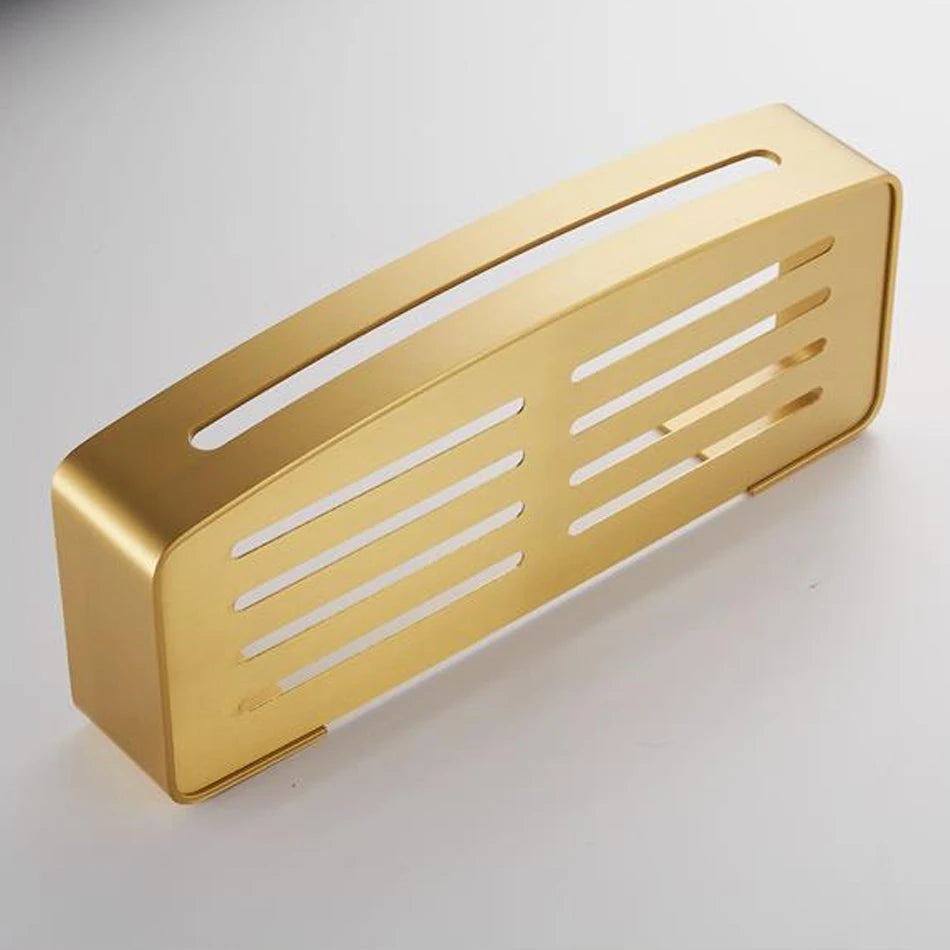 Aluminum Bathroom Shelf with Hooks