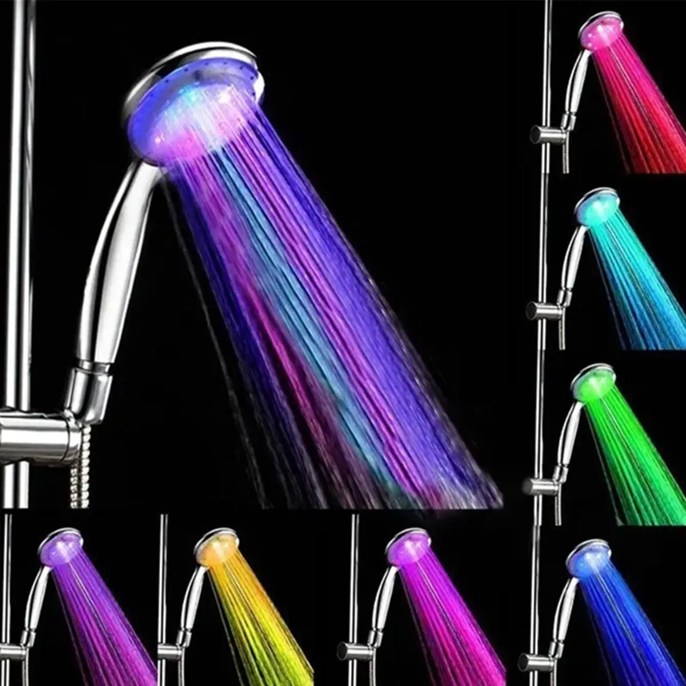 LED 7 Colors Shower Head Automatically Color-Changing