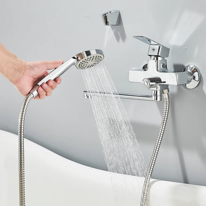 Wall Mounted Bathtub Faucet With Shower hand Held