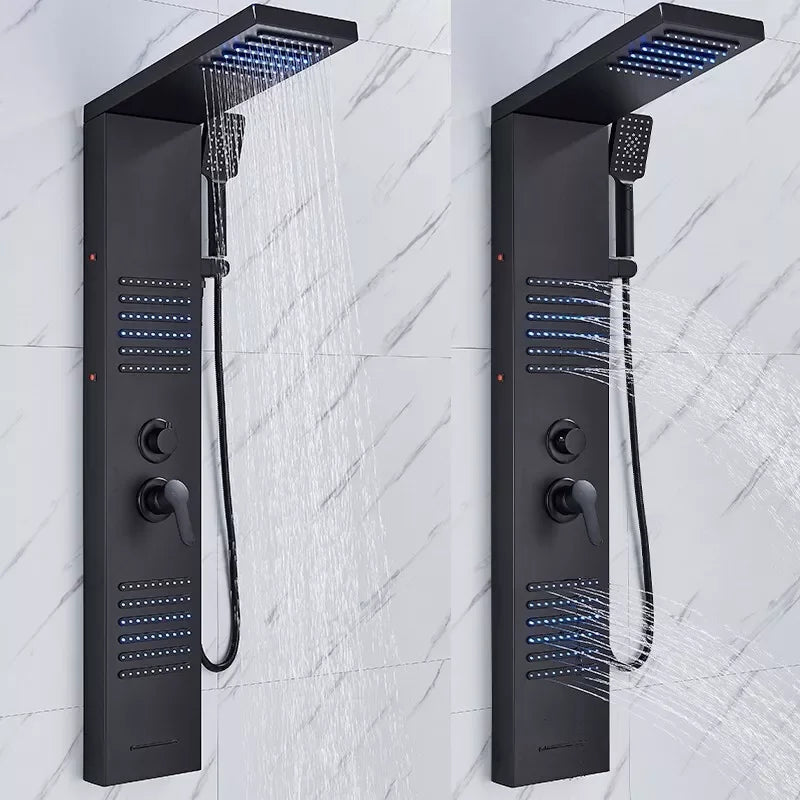 Matte Black LED Shower Panel