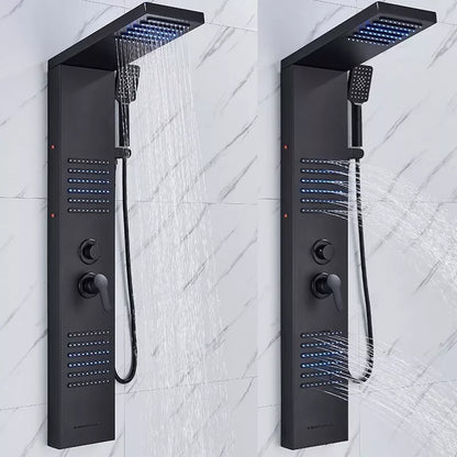 Matte Black LED Shower Panel